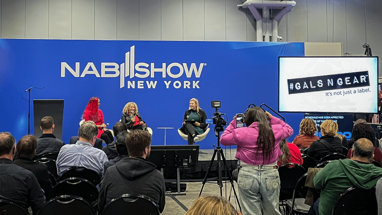 Representatives from #GALSNGEAR, a movement to bring parity to womxn in media and entertainment presented in the Content Theater at 2022 NAB Show New York