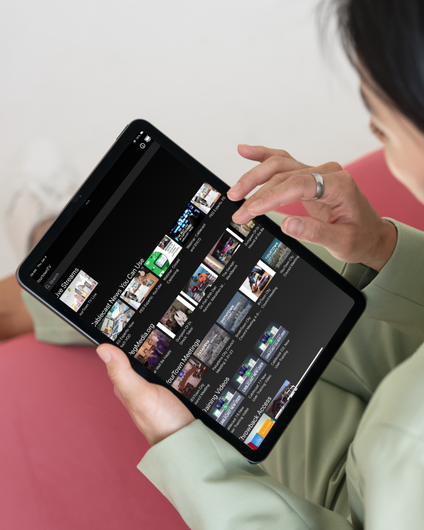 An mock-up image of what your city's branded streaming app would look like
